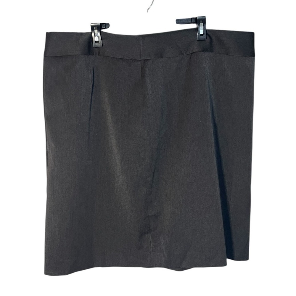 Ann Klein NWT Women's Knee Length Gray Lined Skirt 22W Waist 44"